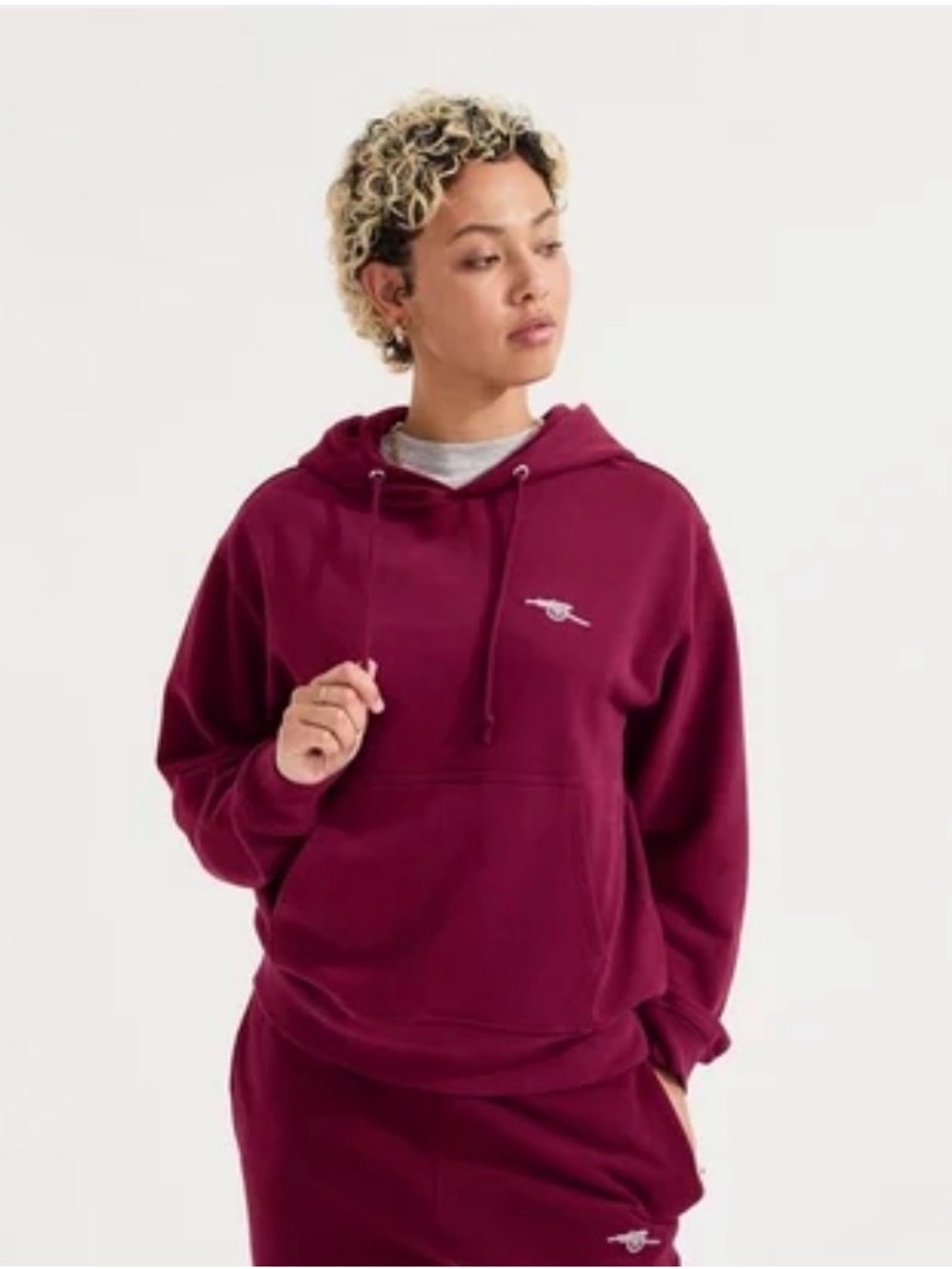 Arsenal Womens Essentials Burgundy Cannon Hoodie